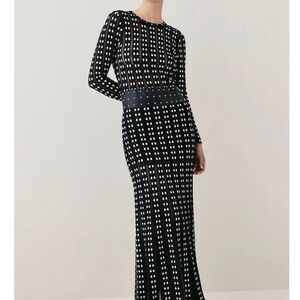 Karen Millen Black and White Polka Dot Dress